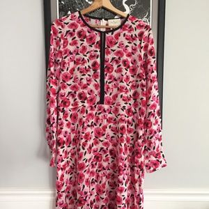 Kate Spade pink floral silk dress